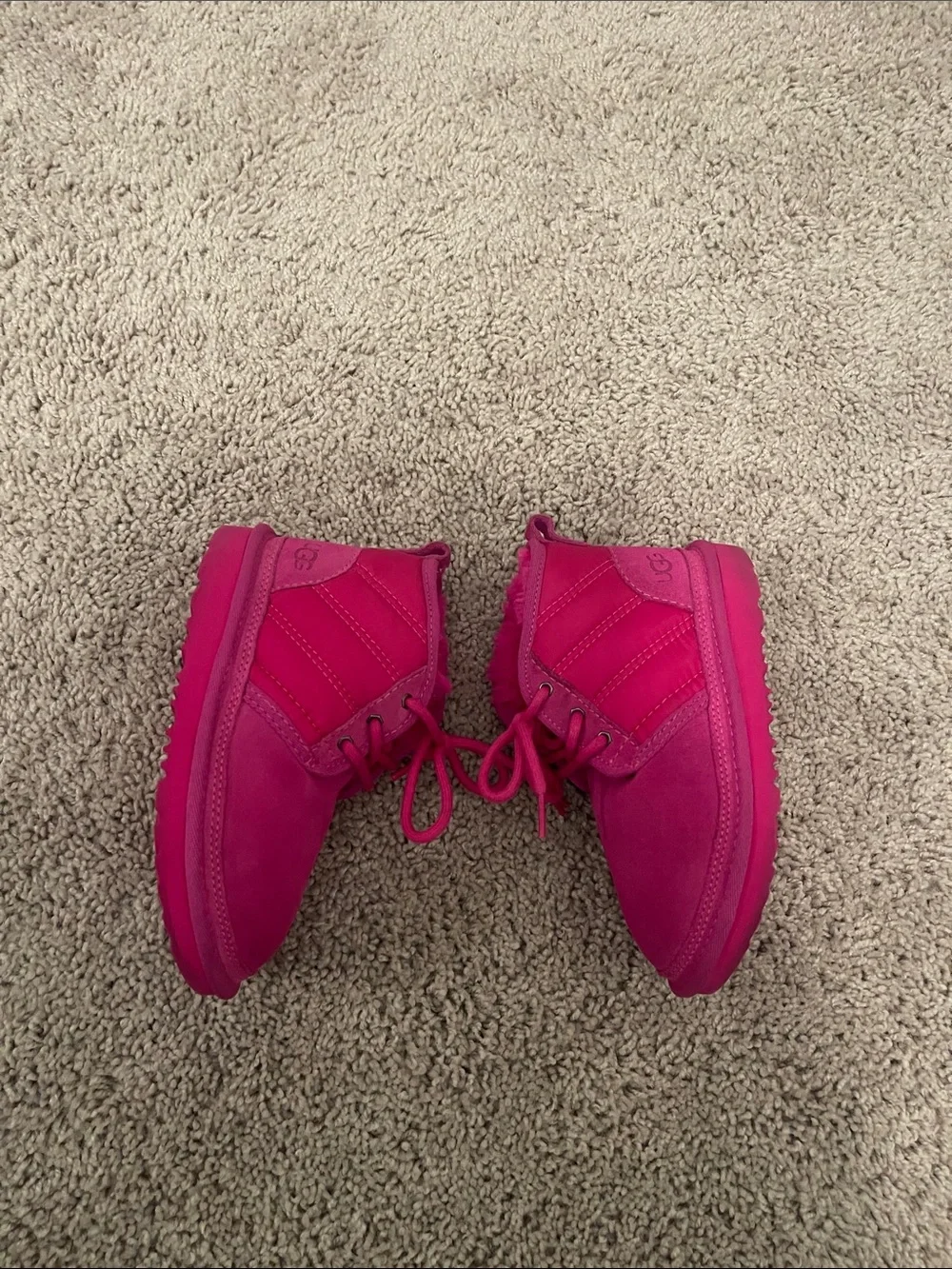 Ugg Fuchsia Pink Lace-Up Winter Boots